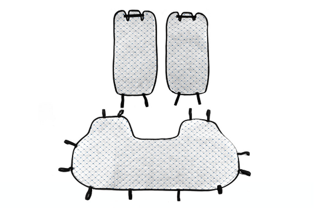 Rear seat covers (set, Black with blue stitching) - image 3