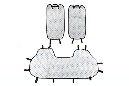 Rear seat covers (set, Black with blue stitching) - image 3