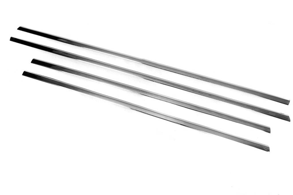 Lower glass molding (4 pcs., stainless steel) for Volkswagen Touareg 2010-2018 - Reelken Auto