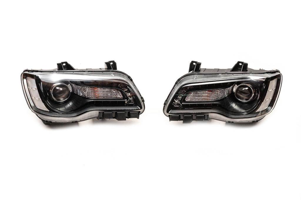 Front lights Black Edition (2 pcs) for Chrysler C300 2011-2023 - Reelken Auto