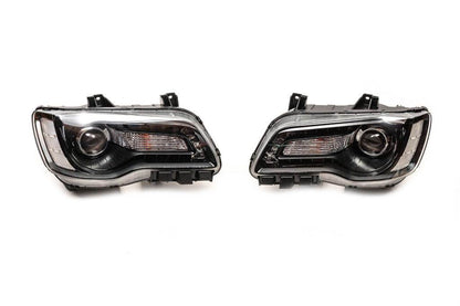 Front lights Black Edition (2 pcs) for Chrysler C300 2011-2023 - Reelken Auto