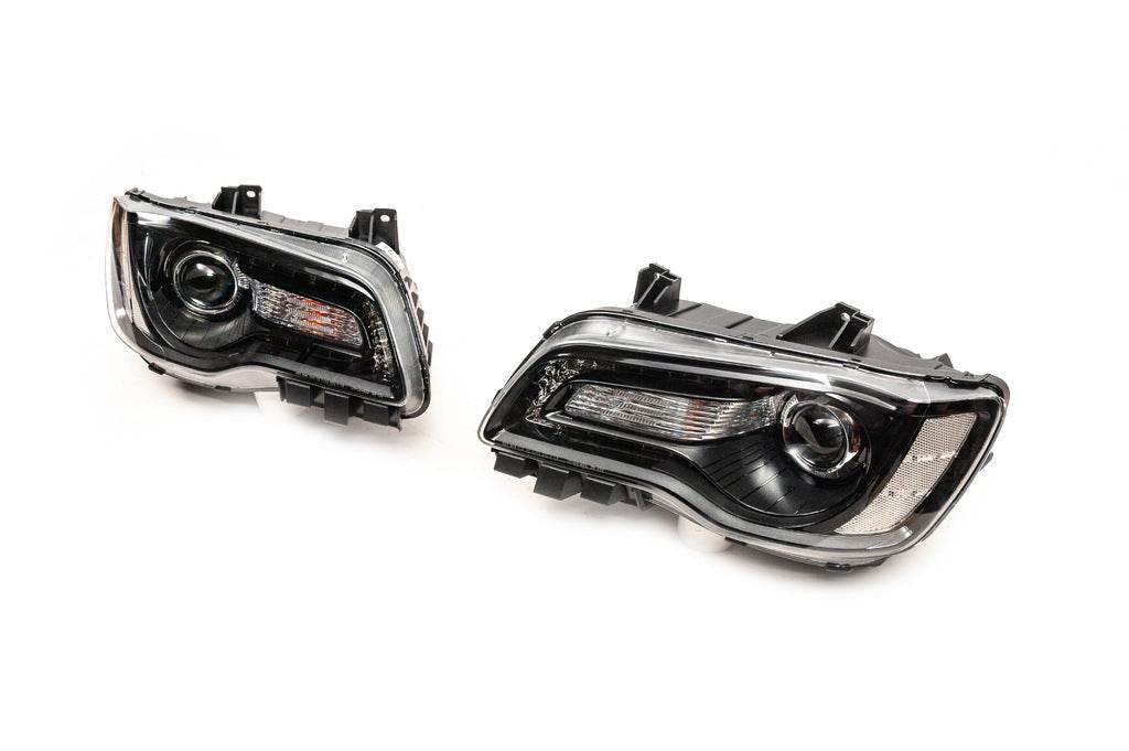 Front lights Black Edition (2 pcs) for Chrysler C300 2011-2023 - Reelken Auto