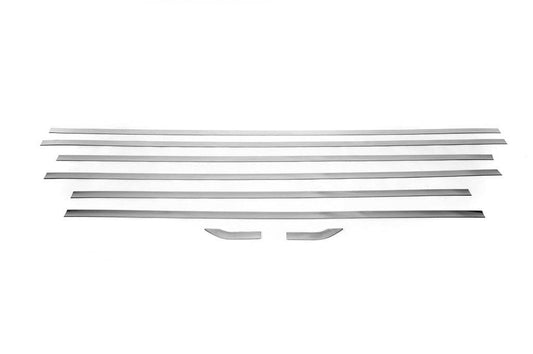 Lower moldings of glass, middle base (8 pieces, stainless steel.) for Man TGE - Reelken Auto