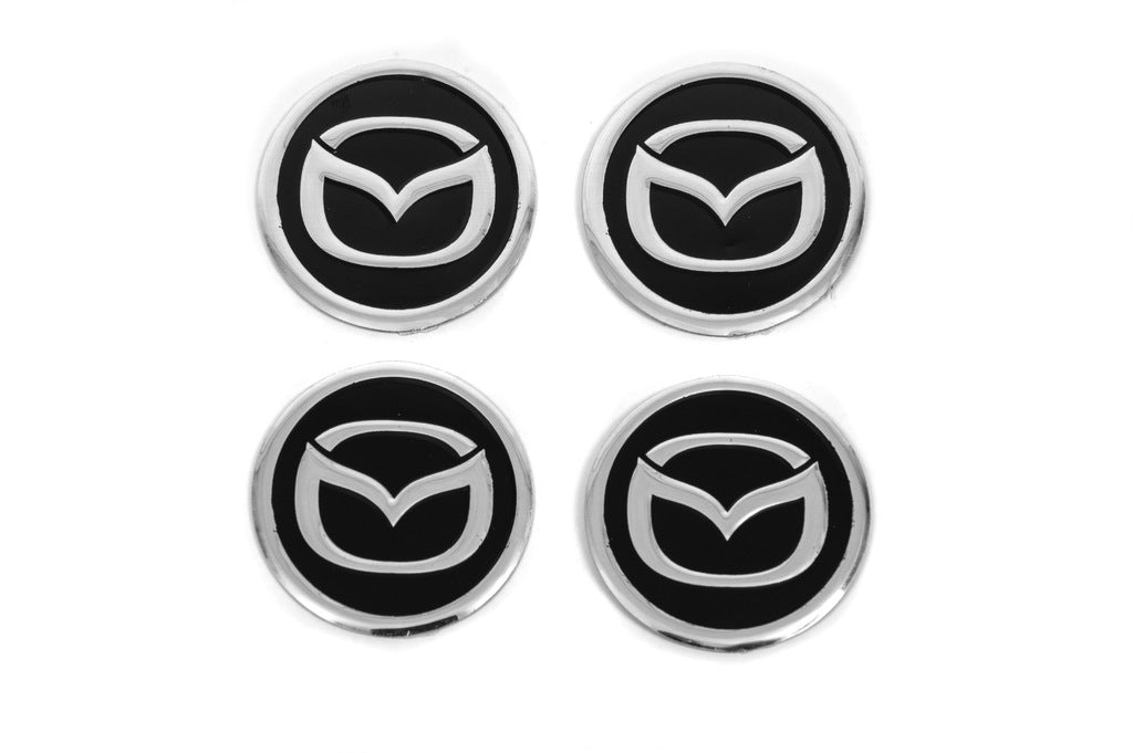 Stickers for wheel center caps V1 60mm (4pcs) for Mazda - image 1