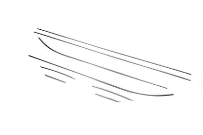 Molding the side windows (5-door, 8 pieces, stainless steel) for Seat Leon 2013-2020 - Reelken Auto