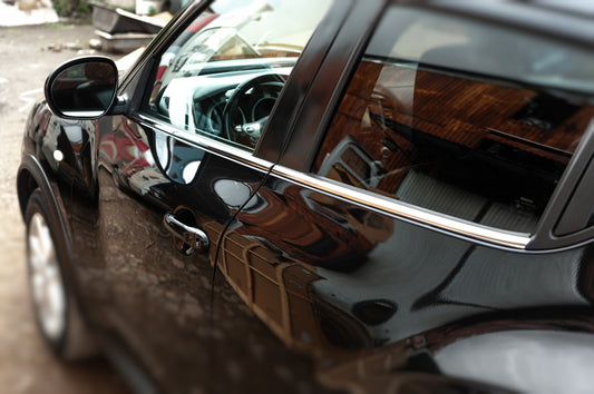 The edging of the glass (4 pieces, stainless steel) for Nissan Juke 2010-2019 - image 1