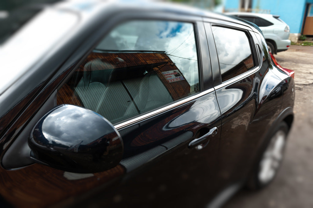 The edging of the glass (4 pieces, stainless steel) for Nissan Juke 2010-2019 - image 2