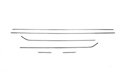 Side window trim stainless steel (3-door, 6pcs) for Seat Leon 2013-2020 - image 2