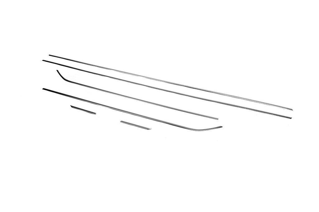 Molding the side windows (3 doors, 6 pcs, stainless steel) for Seat Leon 2013-2020 - Reelken Auto