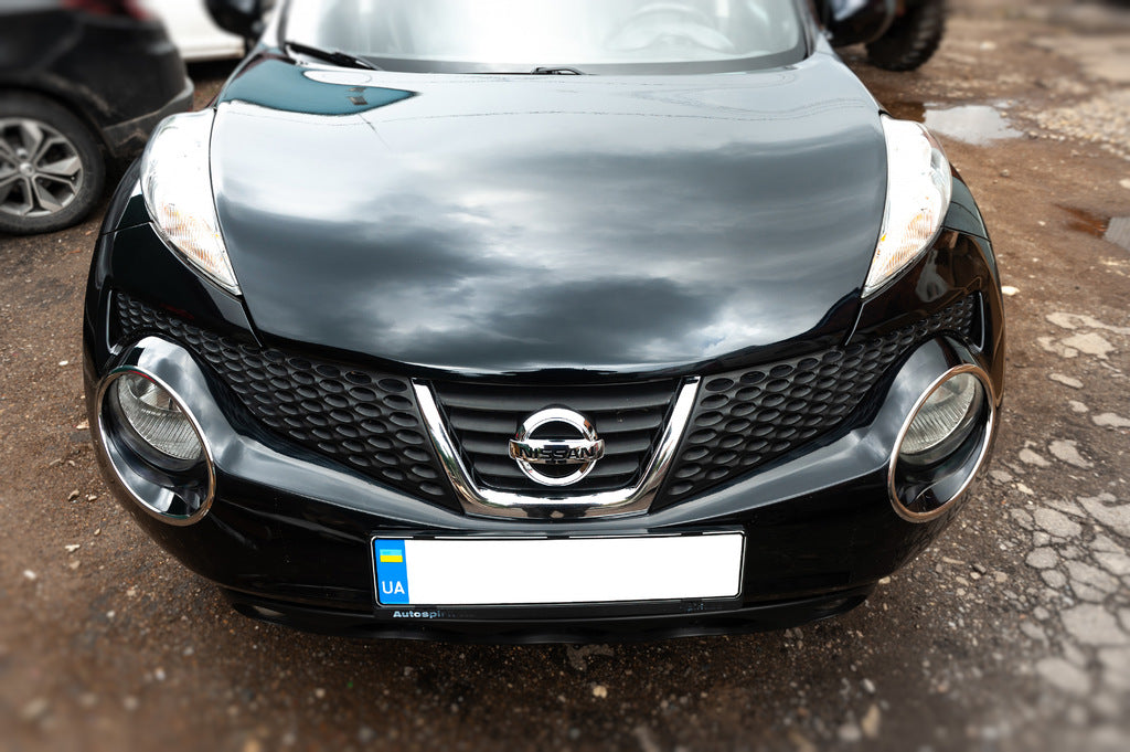Overlays on the front lights (2 PCs, stainless steel) for Nissan Juke 2010-2019 - image 3