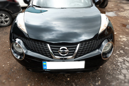 Overlays on the front lights (2 PCs, stainless steel) for Nissan Juke 2010-2019 - image 3