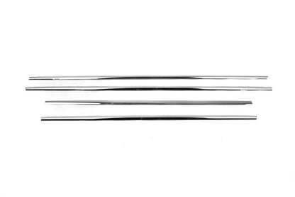 Edging of glass (4 pieces, stainless steel.) for Toyota Yaris 2010-2020 - Reelken Auto