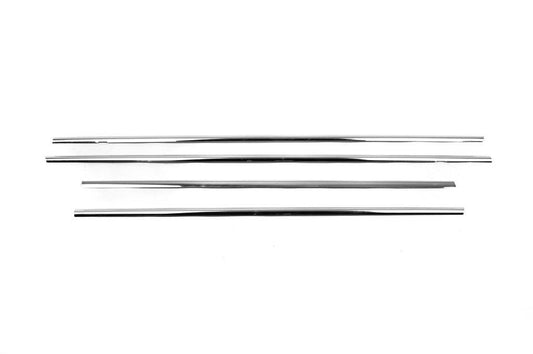Edging of glass (4 pieces, stainless steel.) for Toyota Yaris 2010-2020 - Reelken Auto