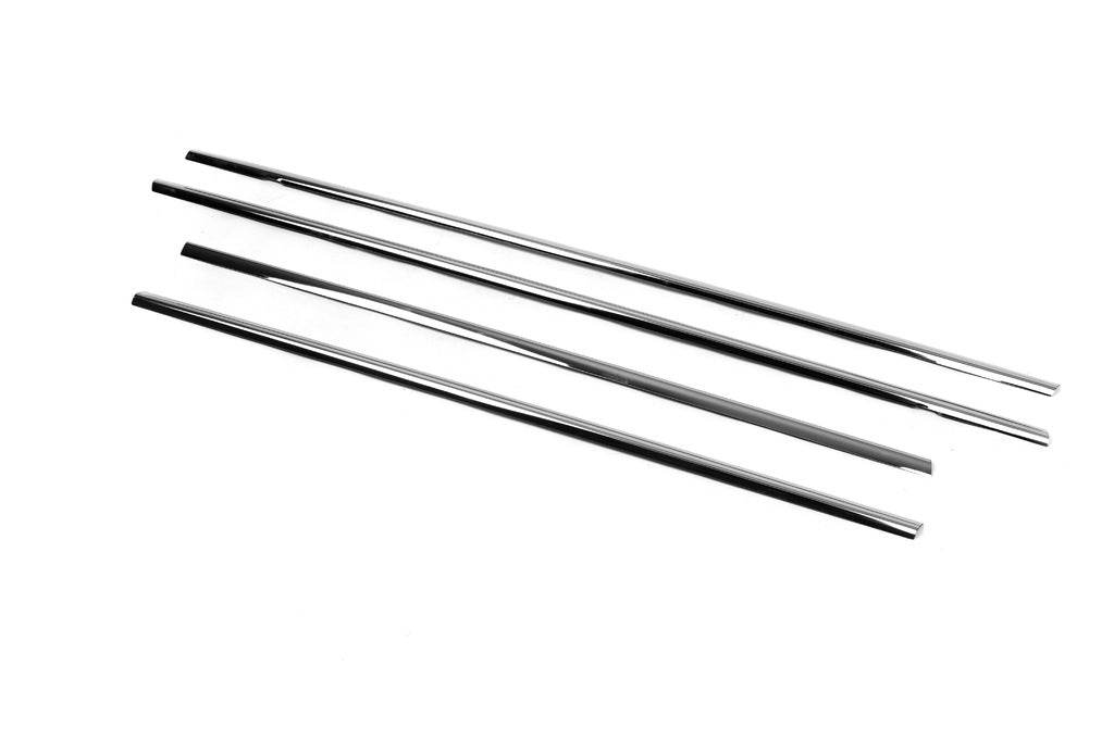 Edging of glass (4 pieces, stainless steel.) for Toyota Yaris 2010-2020 - Reelken Auto