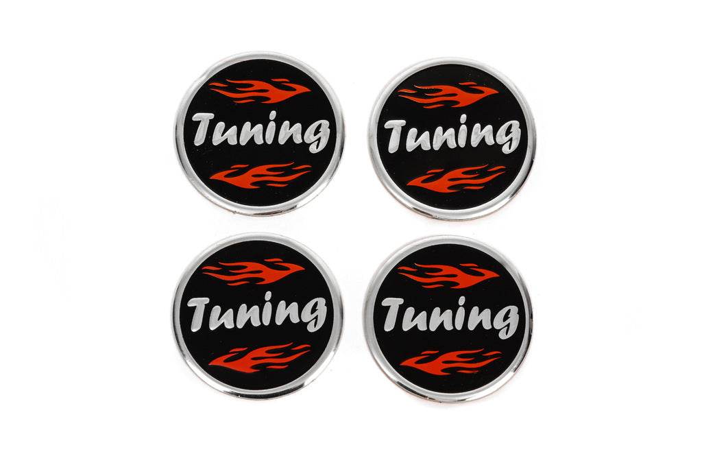 Stickers on caps Tuning V1 60mm (4pcs) - Reelken Auto