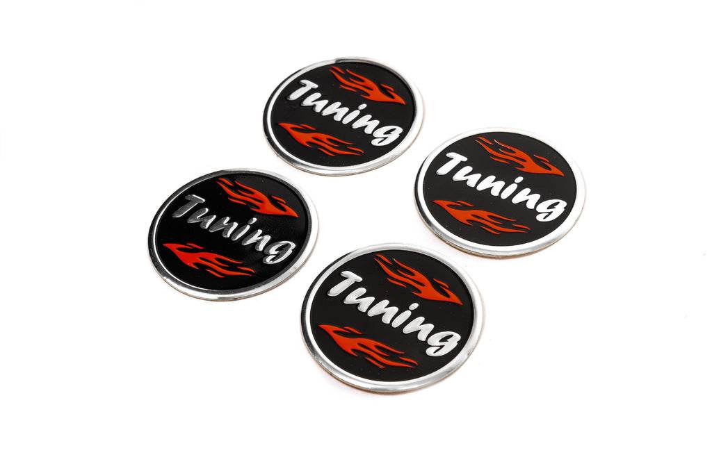 Stickers on caps Tuning V1 60mm (4pcs) - Reelken Auto