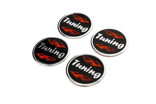 Stickers on caps Tuning V1 60mm (4pcs) - Reelken Auto