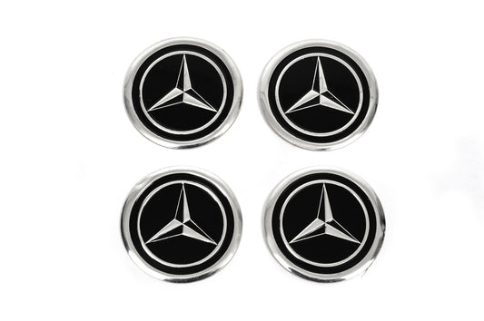 Stickers for wheel center caps V1 60mm (4pcs) for Mercedes - image 1