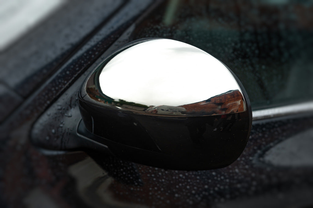 Covers for mirrors, 2010-2014 Chrome (2 PCs, stainless.) for Nissan Juke 2010-2019 - image 2
