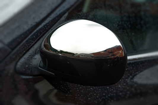 Covers for mirrors, 2010-2014 Chrome (2 PCs, stainless.) for Nissan Juke 2010-2019 - image 2