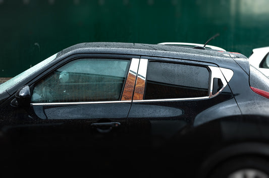 Stainless Steel Door Pillar Trim (8 pcs) for Nissan Juke 2010-2019 - image 1