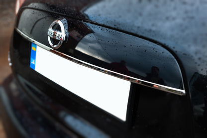 Chrome bracket above the number (stainless steel). for Nissan Juke 2010-2019 - image 3