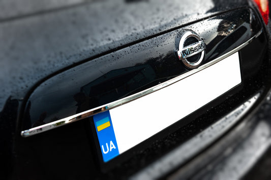 Chrome bracket above the number (stainless steel). for Nissan Juke 2010-2019 - image 2