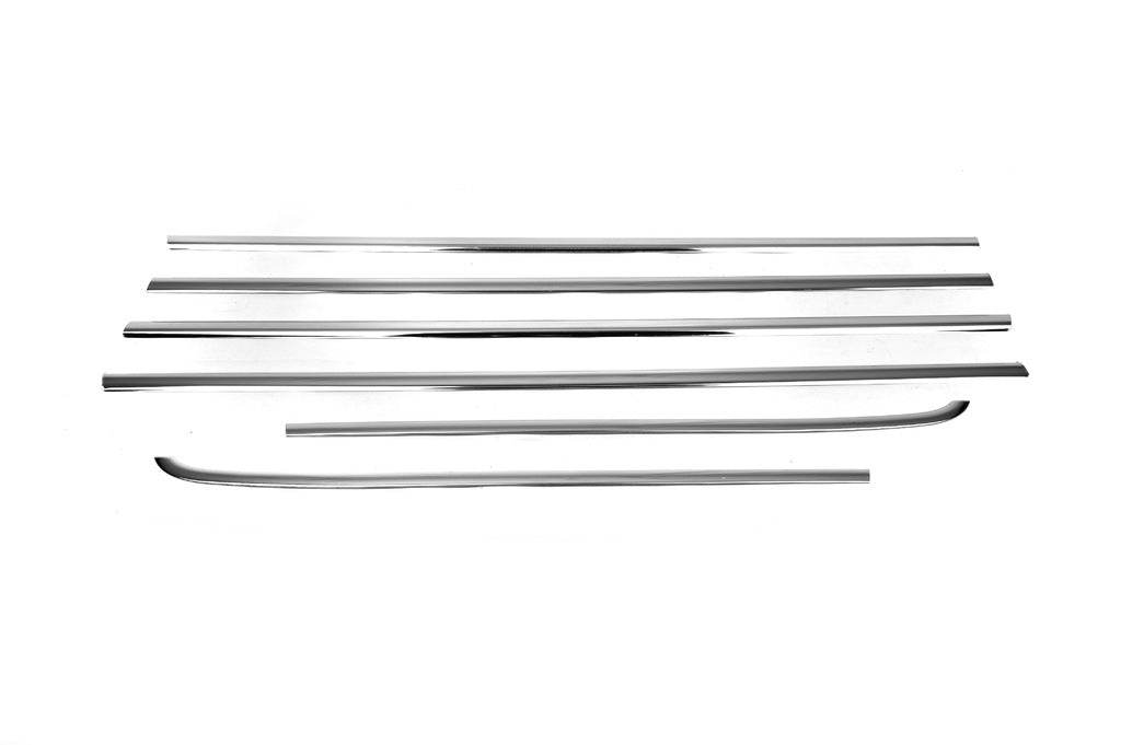 The outer edging of the glass (6 PCs, stainless steel) for SsangYong Kyron 2005-2014 - Reelken Auto