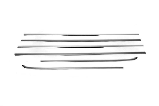 The outer edging of the glass (6 PCs, stainless steel) for SsangYong Kyron 2005-2014 - Reelken Auto