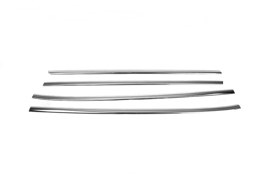 Molding of glass (4 pieces, stainless steel) for Peugeot 208 2012-2019 - Reelken Auto