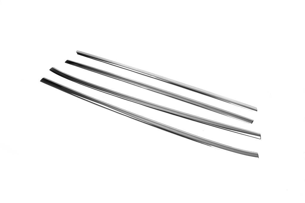Molding of glass (4 pieces, stainless steel) for Peugeot 208 2012-2019 - Reelken Auto