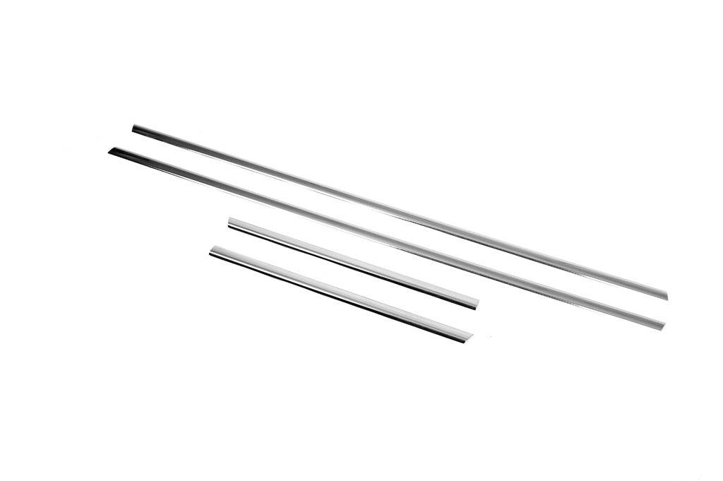 The outer edging of the glass (4 pieces, stainless steel) for Peugeot 207 - Reelken Auto