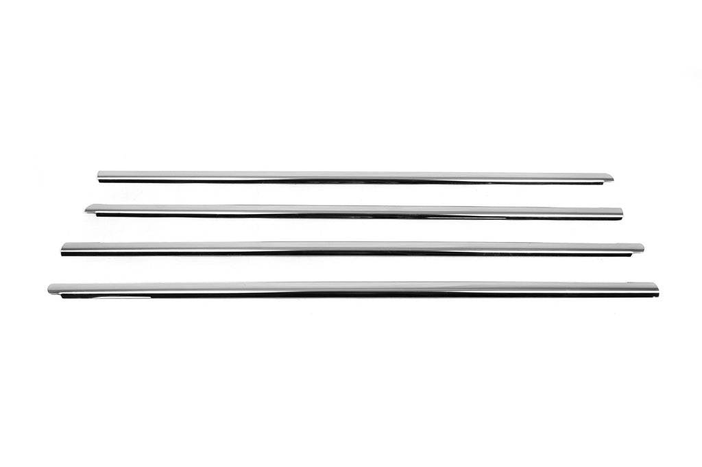Outer edging of glass (4 pieces, stainless steel.) for Renault Symbol 2008-2013 - Reelken Auto