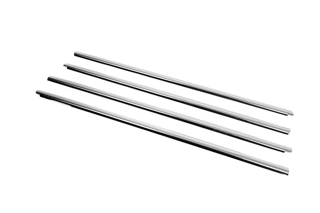 Outer edging of glass (4 pieces, stainless steel.) for Renault Symbol 2008-2013 - Reelken Auto