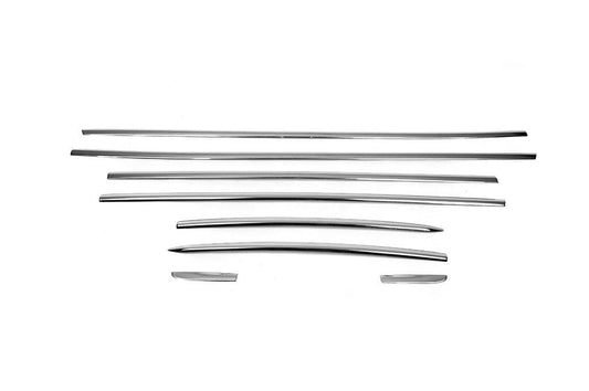 Edging of glass (Sport Tourer, 8 pieces, stainless steel) for Renault Clio IV 2012-2019 - Reelken Auto