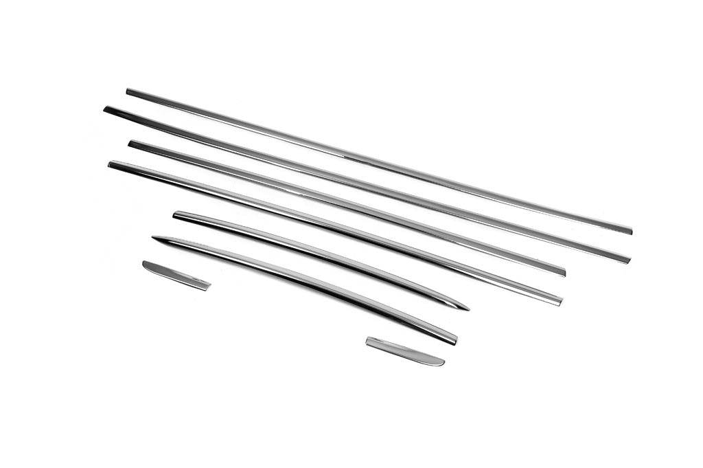 Edging of glass (Sport Tourer, 8 pieces, stainless steel) for Renault Clio IV 2012-2019 - Reelken Auto