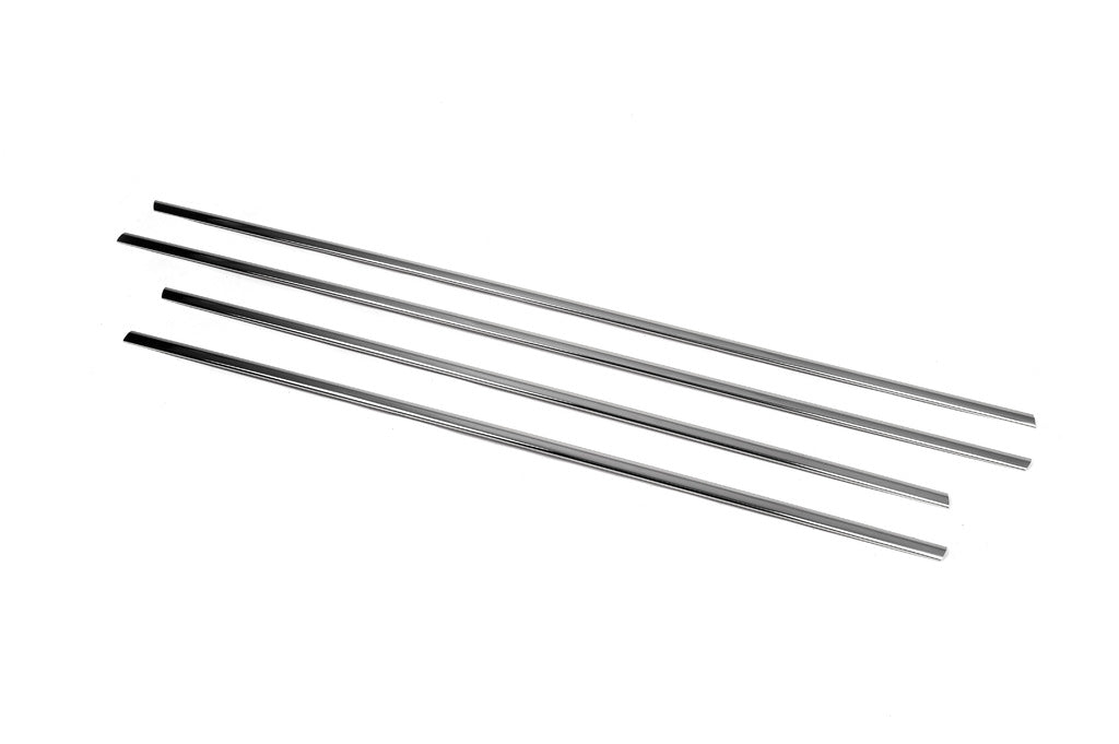 The lower border of glass (4 pieces, stainless steel) for Renault Fluence 2009-2016 - image 4