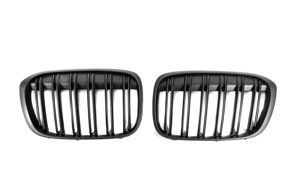 Kidney Grilles M-Look (2015-2019, Matte Black) for BMW X1 F48 2015-2022 - image 2