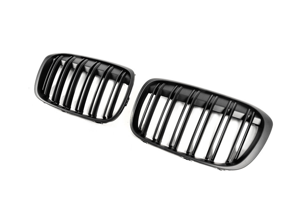 Kidney Grilles M-Look (2015-2019, Matte Black) for BMW X1 F-48 2015-2022 - image 3