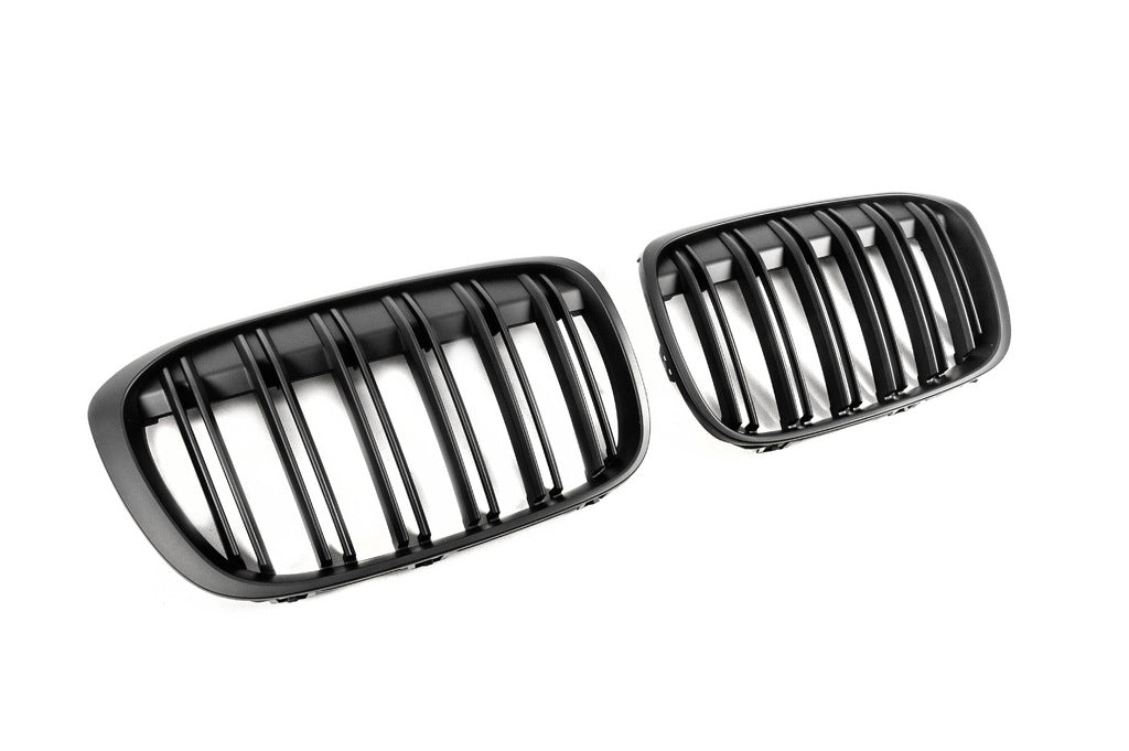 Kidney Grilles M-Look (2015-2019, Matte Black) for BMW X1 F48 2015-2022 - image 4