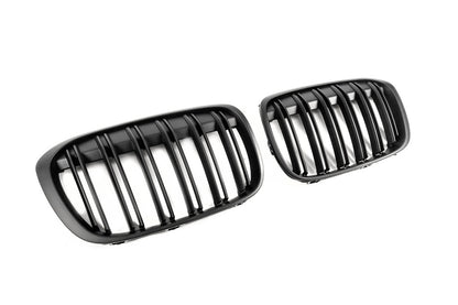 Kidney Grilles M-Look (2015-2019, Matte Black) for BMW X1 F48 2015-2022 - image 4