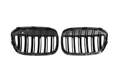 Kidney Grilles M-Look (2015-2019, Matte Black) for BMW X1 F-48 2015-2022 - image 5