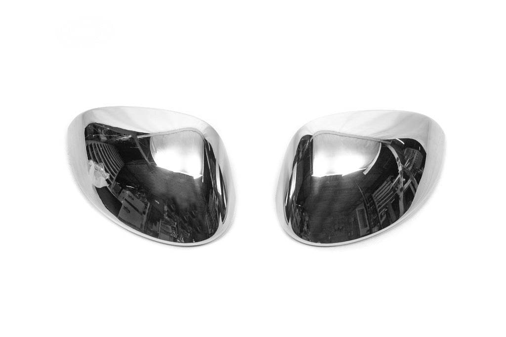 Covers for mirrors (2 pcs, stainless steel) for Seat Exeo 2008-2013 - Reelken Auto