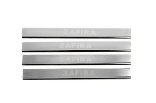 Door Sill Protectors Carmos V3 (4 pcs, Stainless Steel) for Opel Zafira B 2005-2011 - image 1
