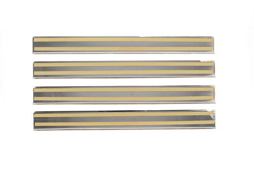 Carmos V3 sill plates (4 pcs., stainless steel) for Opel Zafira B 2005-2011 - Reelken Auto