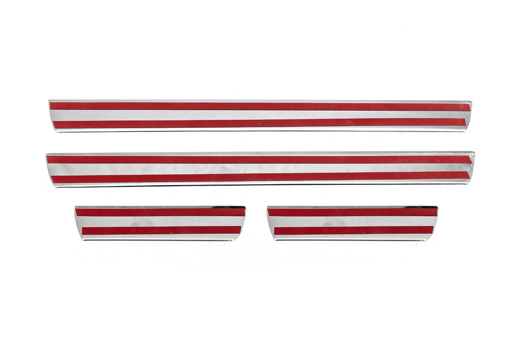 Door Sill Protectors Carmos V3 (4 pcs, Stainless Steel) for Mitsubishi Lancer 9 2004-2008 - image 3