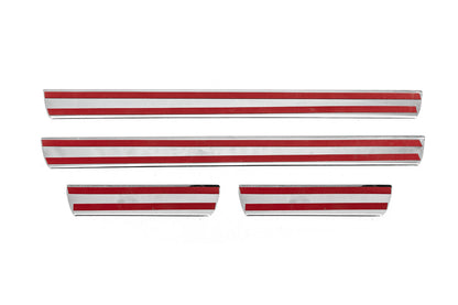 Door Sill Protectors Carmos V3 (4 pcs, Stainless Steel) for Mitsubishi Lancer 9 2004-2008 - image 3