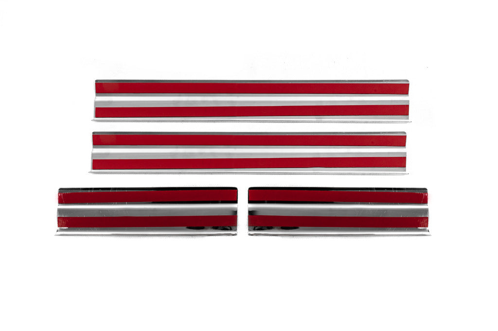 Door sill cover Carmos V2 (4 pcs., stainless steel) for Volkswagen Touareg 2010-2018 - image 3
