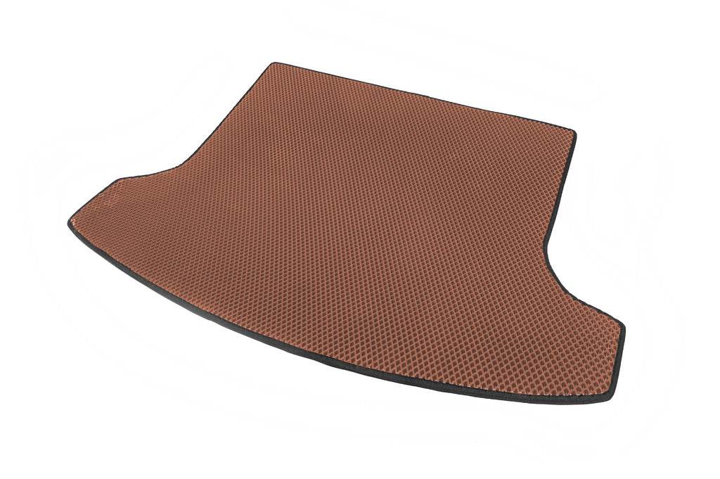 Trunk mat for +2 (long, EVA, Brown) for Nissan Qashqai 2010-2014 - Reelken Auto