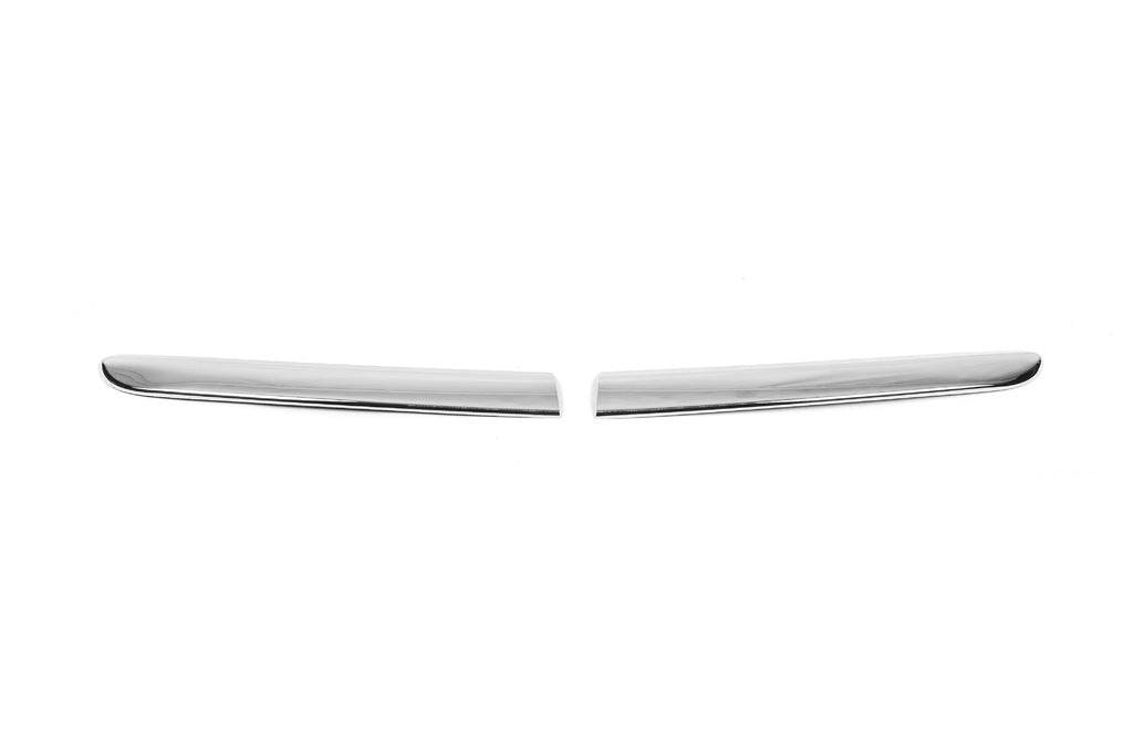 Lining on the grille (2001-2005, 2 PCs, stainless steel) for Peugeot 307 - Reelken Auto